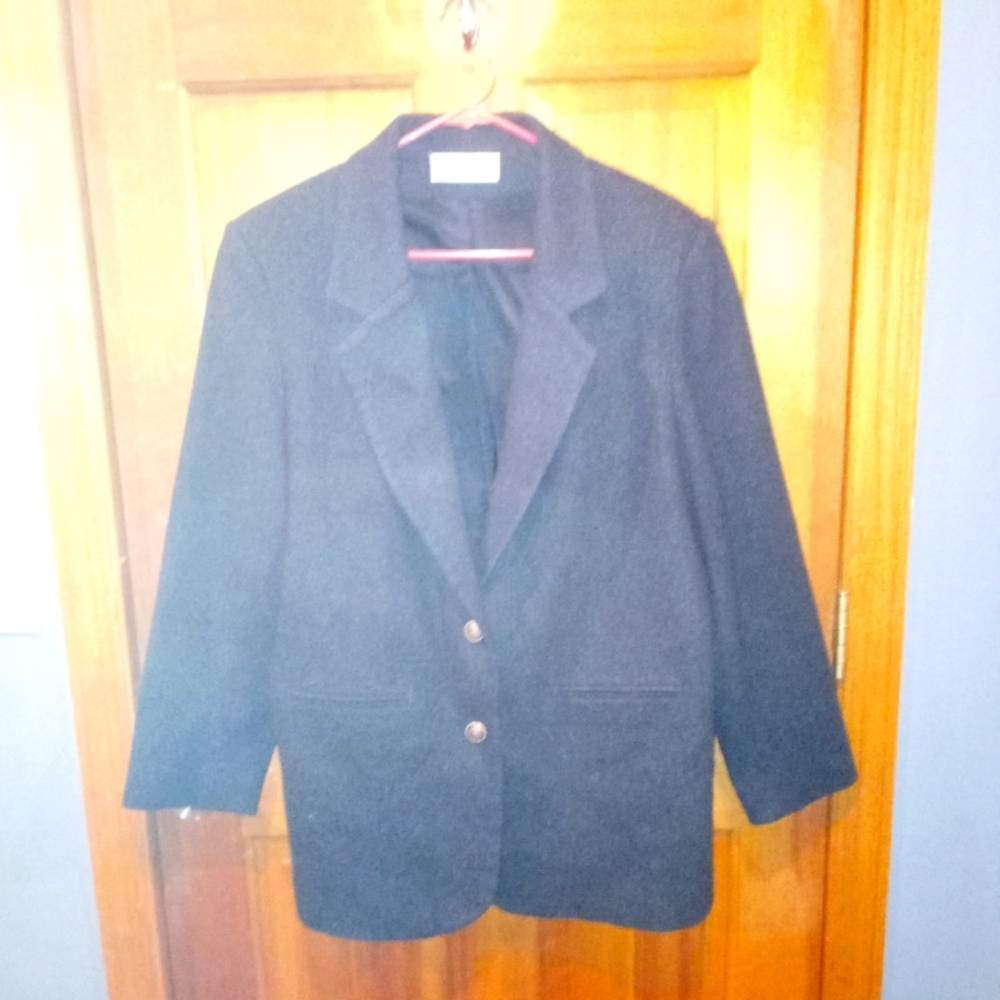 Dumas 100% wool black jacket size 14